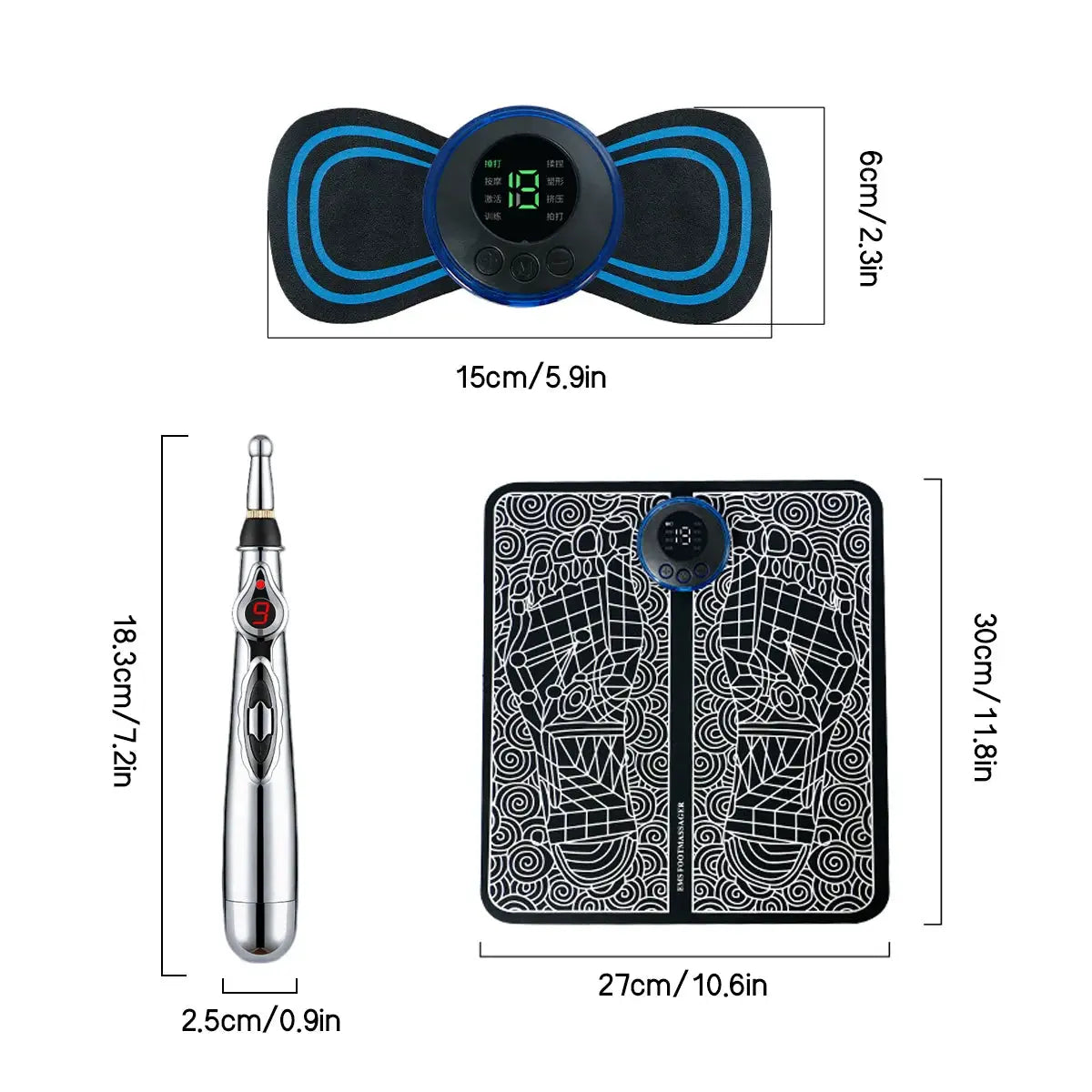Electric Foot Massager | Smart Acupoint | Muscle Trainer | Composite Material