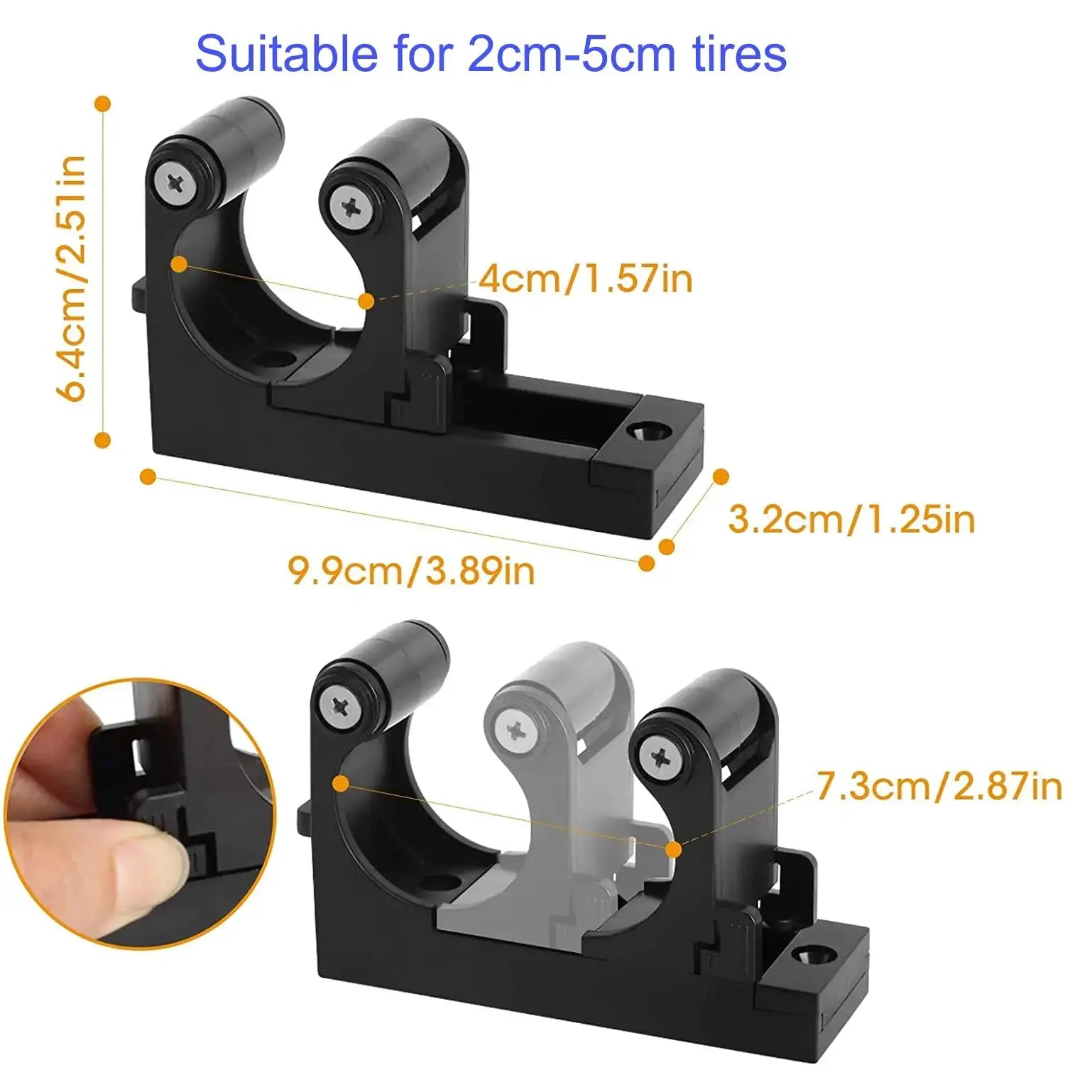 Bicycle Buckle Hooks MTB Road Bike Wall Holder Rack Mount Storage Support Bracket Fits 1.0-2.8 inches Tube Bicycle Parking Rack from PriceLows™