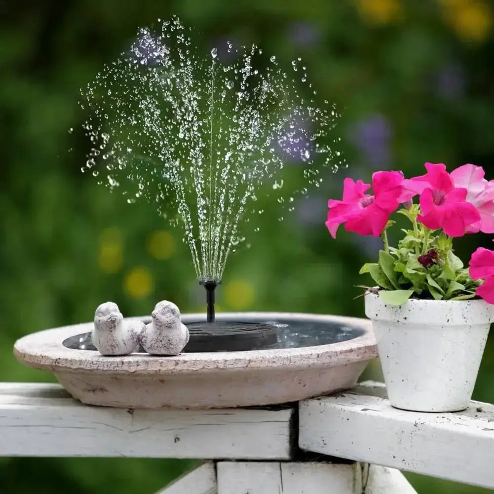 Mini Solar Water Fountain - Outdoor Pool, Pond, & Bird Bath Decoration, Solar Powered Waterfall Garden Fountain from PriceLows™