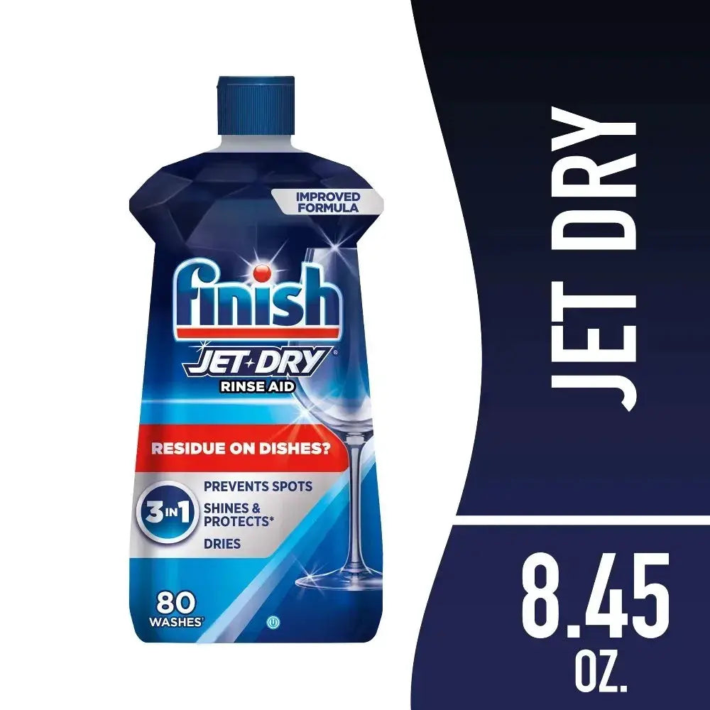 Dishwasher Rinse Aid | Spot Free Formula | Glass Protection | 8.45 Oz Bottle