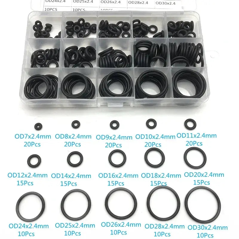 O Rings VMQ NBR 1.5/1.8/1.9/2.4/3.1mm Sealing Gaskets O-Ring Silicone Washer Rubber Oring Set Assortment Kit Set Box Ring from PriceLows™