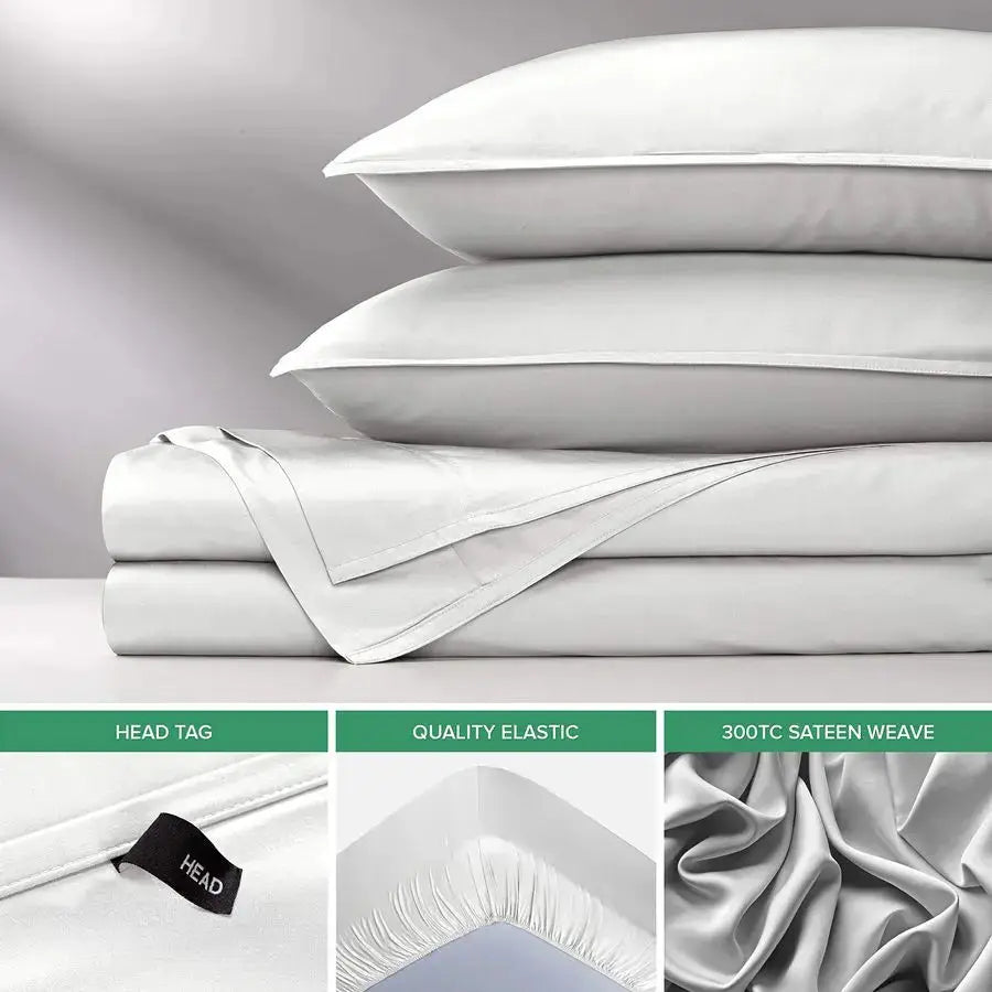Queen Sheets, Genuine 100 Organic Viscose Derived from Bamboo Bed Sheet Set, Luxuriously Soft amp Cooling, Double Stitching, 2 Y from PriceLows™