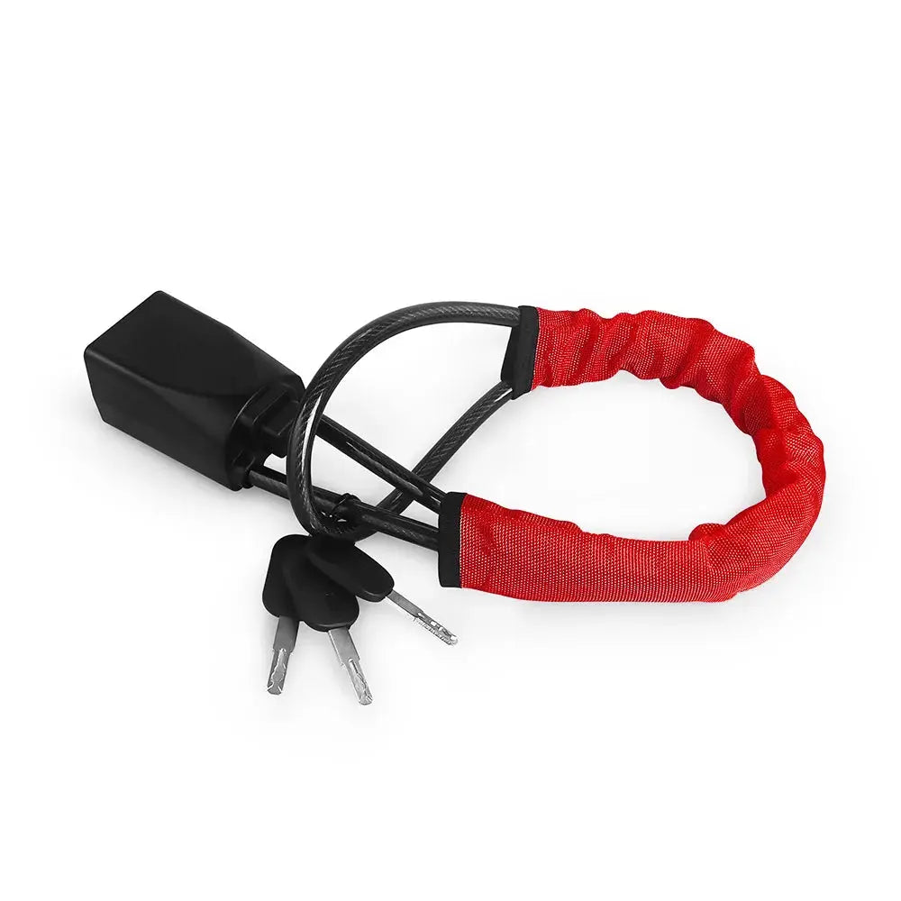 Universal Antitheft Device for Car Steering Wheel Lock With Seat Belt Socket With 3 Keys Anti Theft for Truck SUV Van RV Safety from PriceLows™