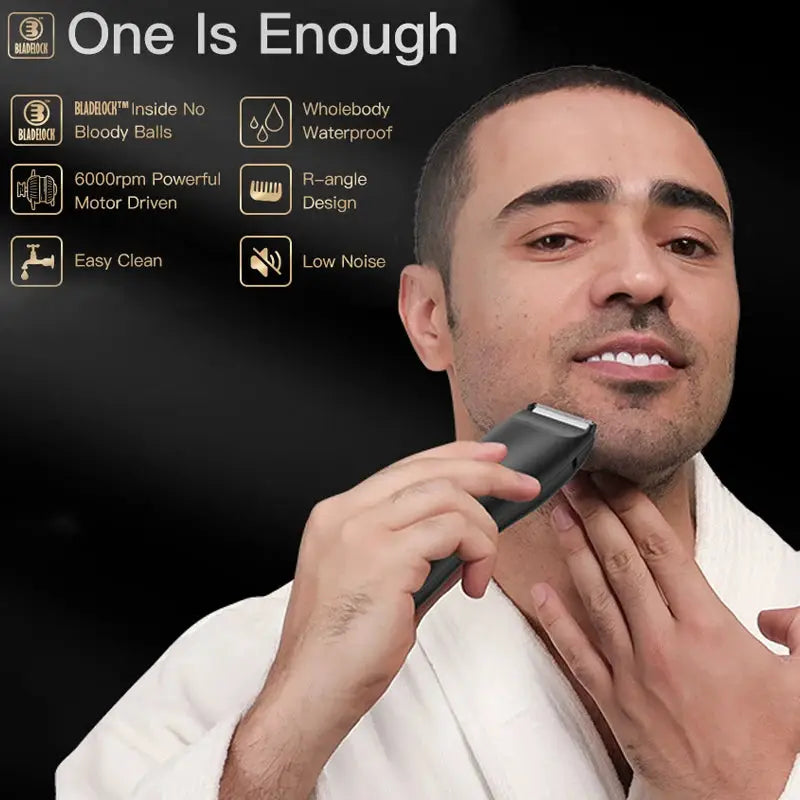 Men Electric Body Groomer | Wet Dry Use | Rechargeable | Sensitive Areas