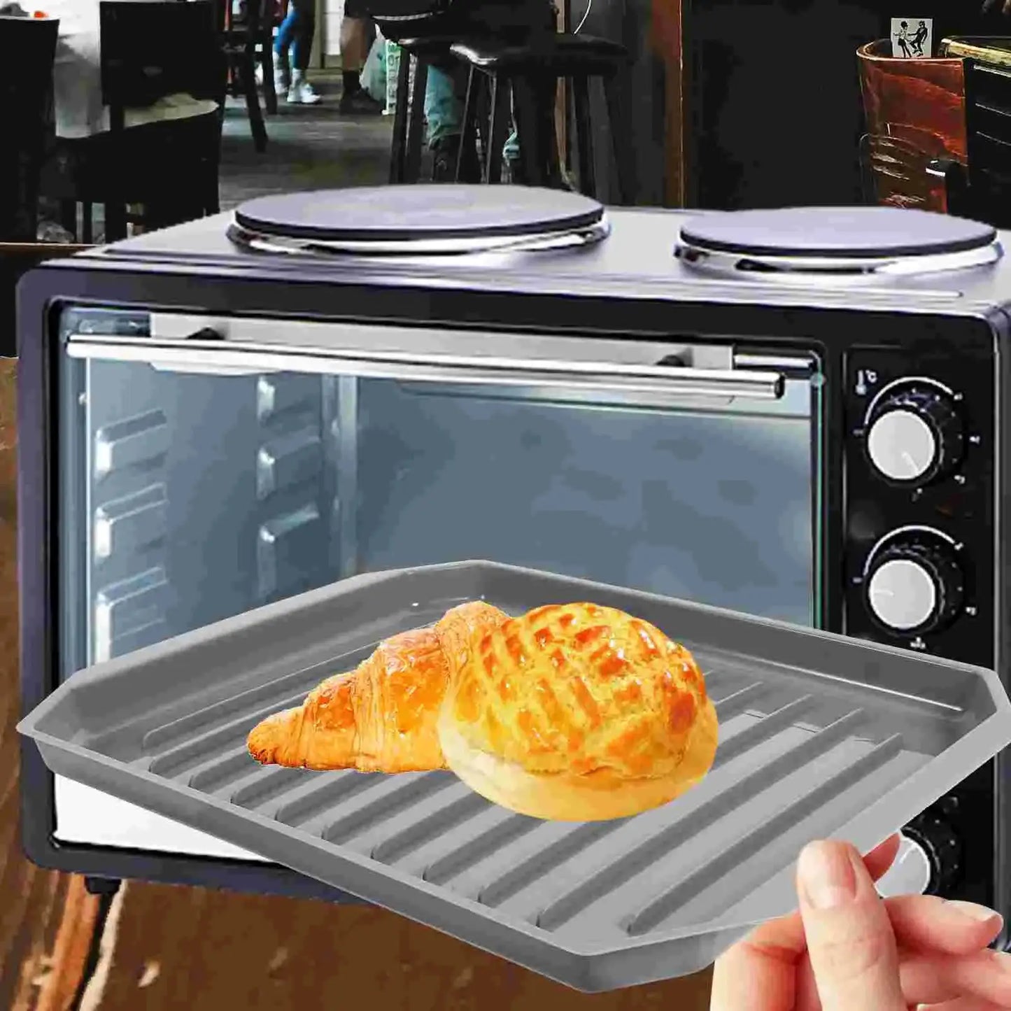 Microwave Bacon Cooker | Bacon Oven Pan | Microwave Bacon Rack | Plate Included