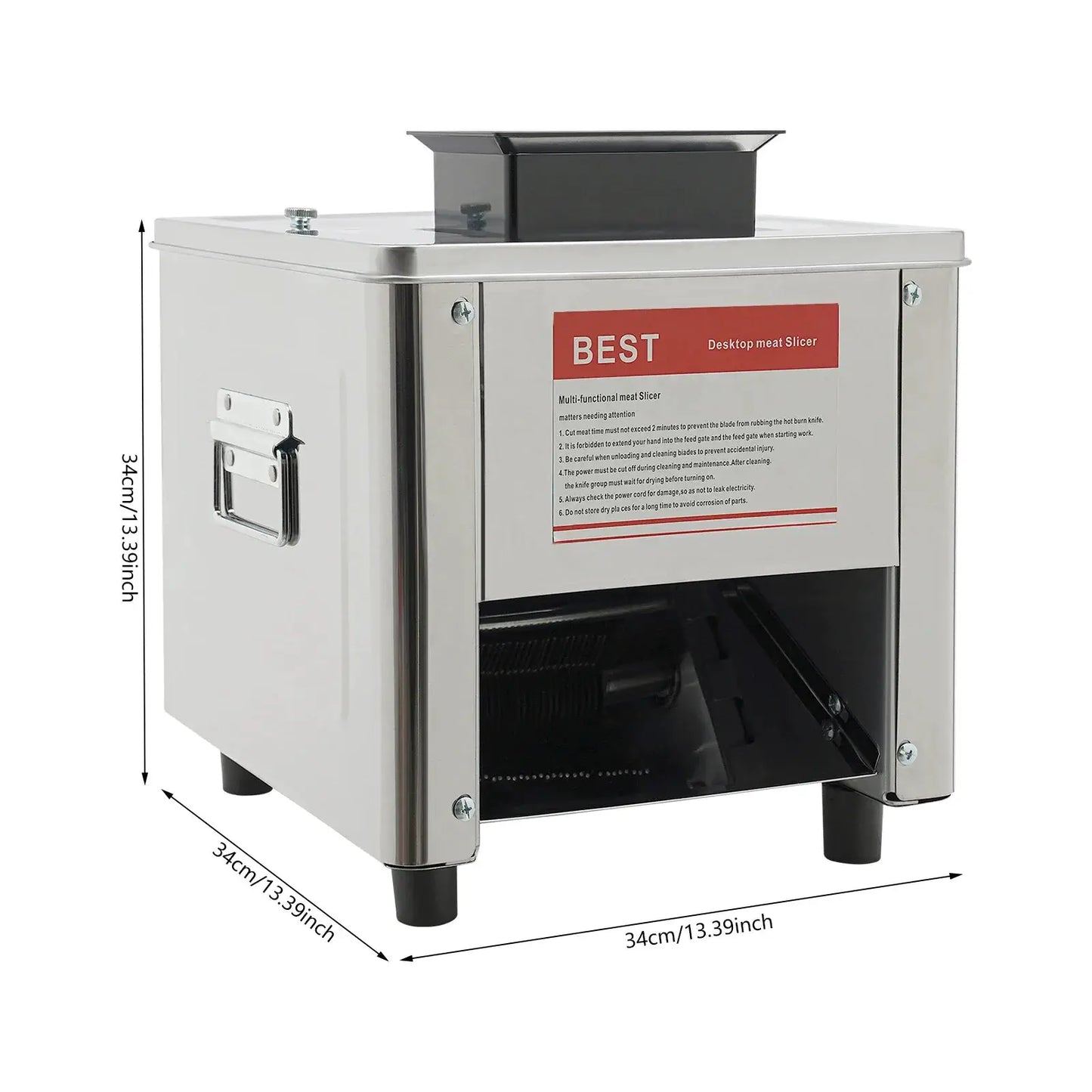 850W Electric Meat Cutter Machine, Stainless Steel Meat Slicer,310r/min Kitchen Meat Cutting Machine US Standard 110V from PriceLows™