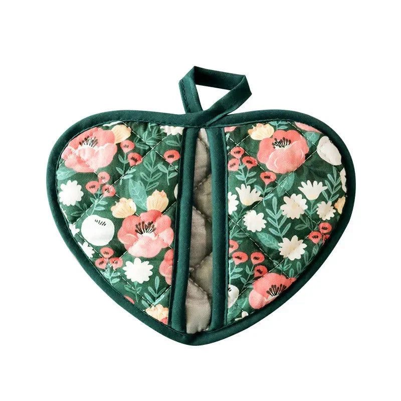 Oven Mitts | Heat Resistant | Heart Shaped Design | One Size