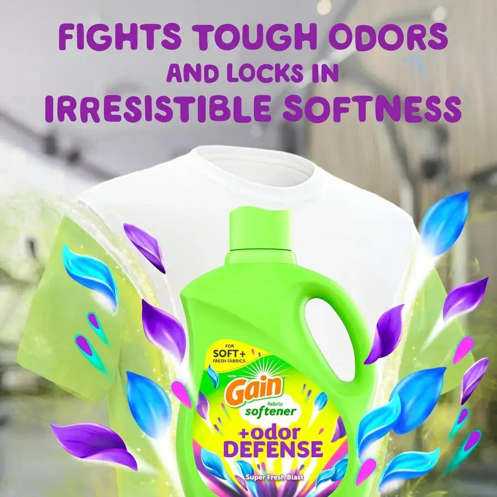 Liquid Fabric Softener | 140 Fl Oz | 190 Loads | Odor Defense
