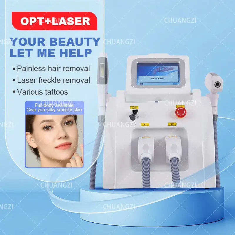 2IN1 Beauty Machine | IPL OPT ND YAG | Tattoo Pigment Removal | Home Use