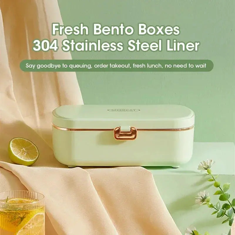 900ML Electric Lunch Box Portable Food Warmer with Heat Preservation Self-Heating Steaming Cooking Pot for Office Worker from PriceLows™