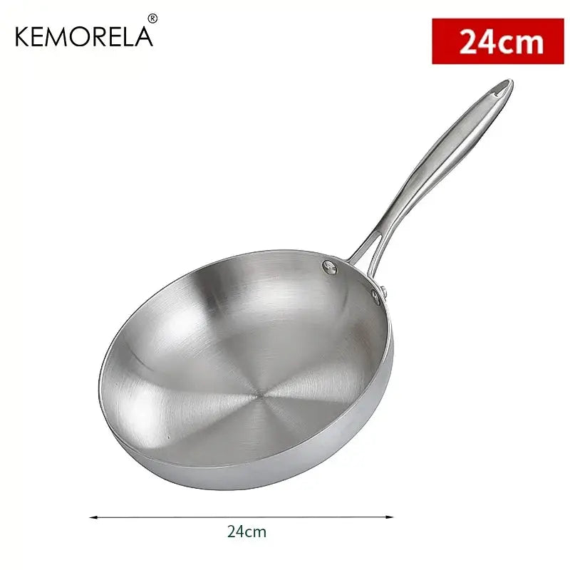 Stainless Steel Frying Pan | 304 Grade | Induction Compatible