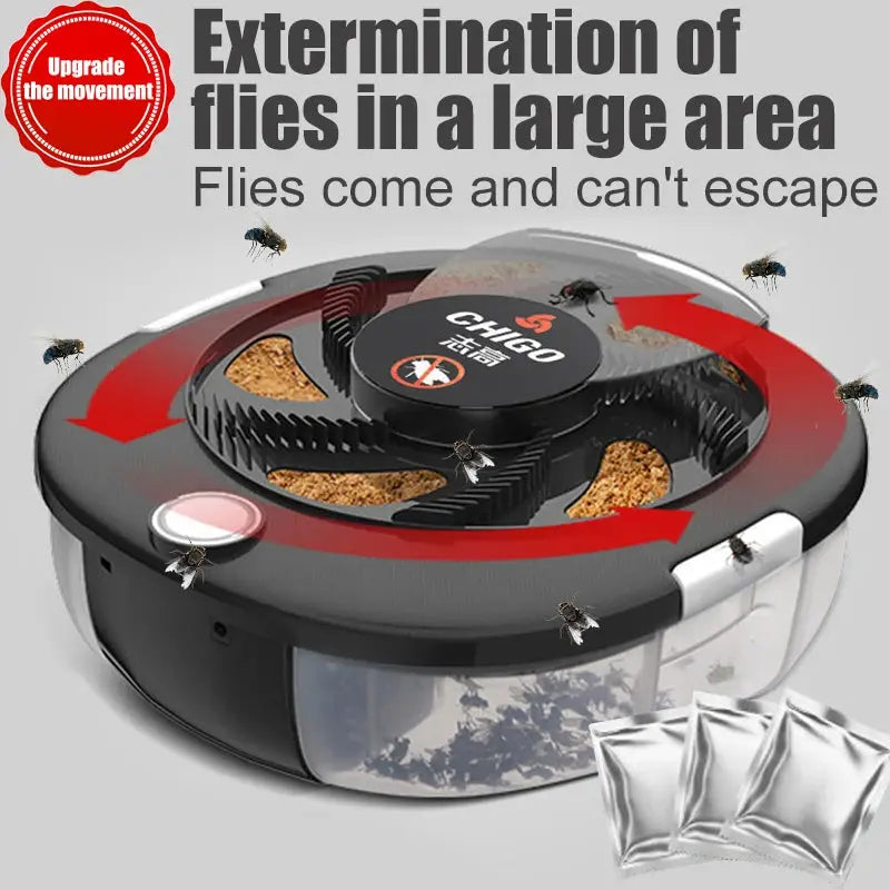 CHIGO Flycatcher Rechargeable/USB Electric Fly Trap Safety Indoor Flytrap Outdoor Insect Pest Catching Tool For Kitchen Garden from PriceLows™