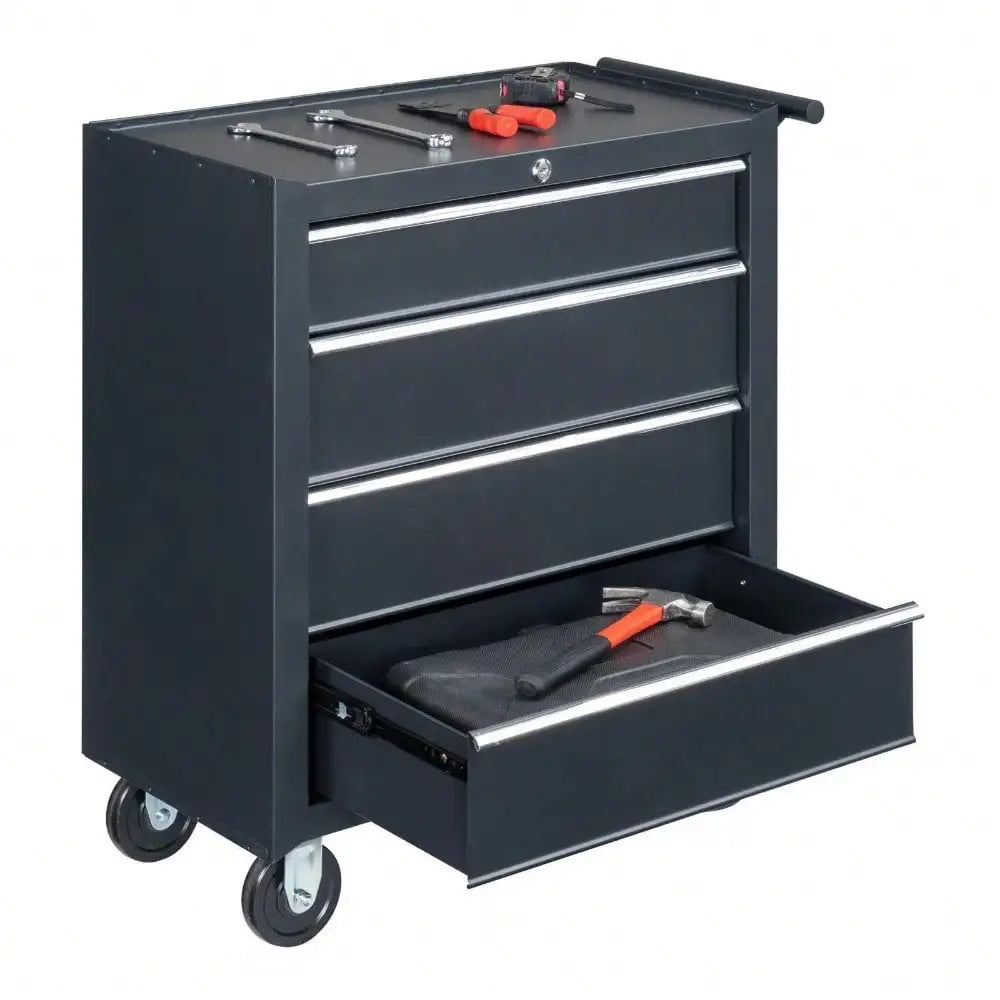 Black 4 Drawers Rolling Garage Workshop Tool Organizer Tool Chest Tool Cabinet from PriceLows™