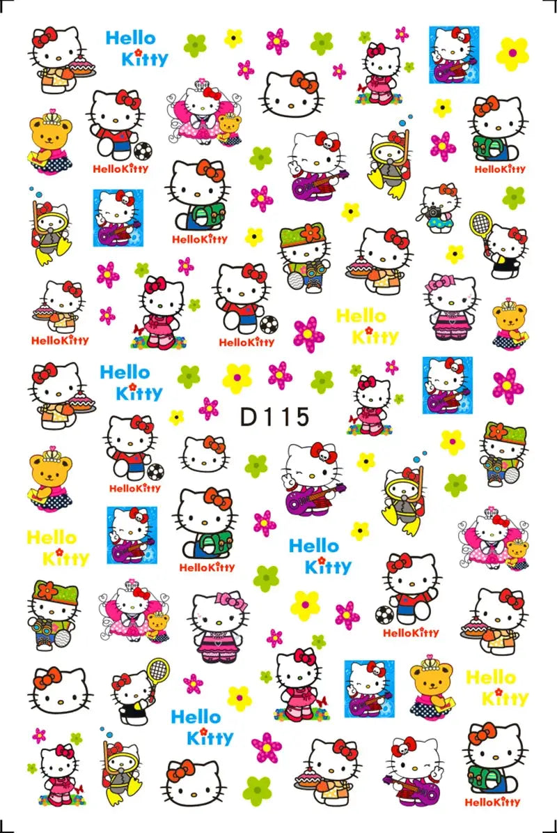 1PCS Cartoon Kawaii Pokémon Nail Stickers 3D Sanrio Hello Kitty Stickers For Nails Nails Accesories Anime Kuromi Nail Supplies from PriceLows™