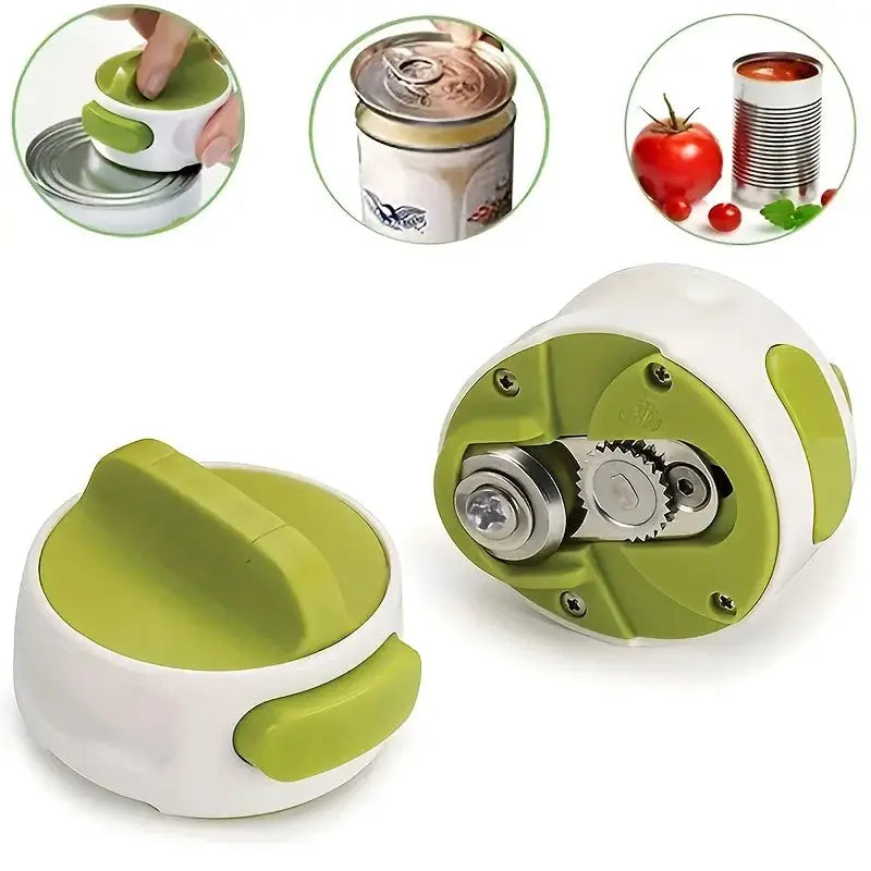 Can Opener | Portable Manual | Stainless Steel | Green/Red