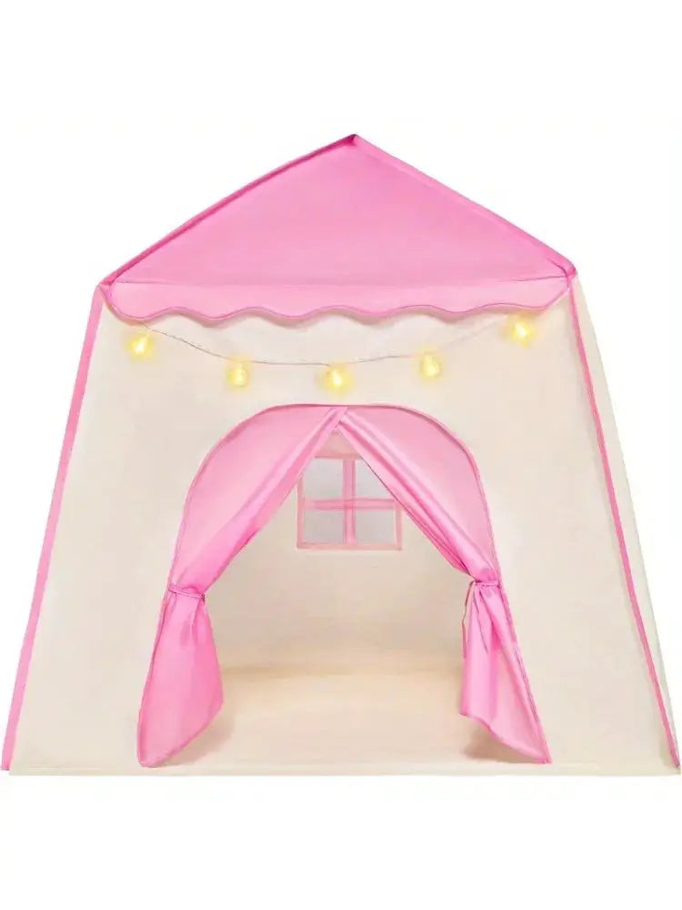 JOYFY Pink Princess Tent for Girls with LED Star Lights Large Playhouse Kids Castle Play Tent for Children Indoor Outdoor Games from PriceLows™