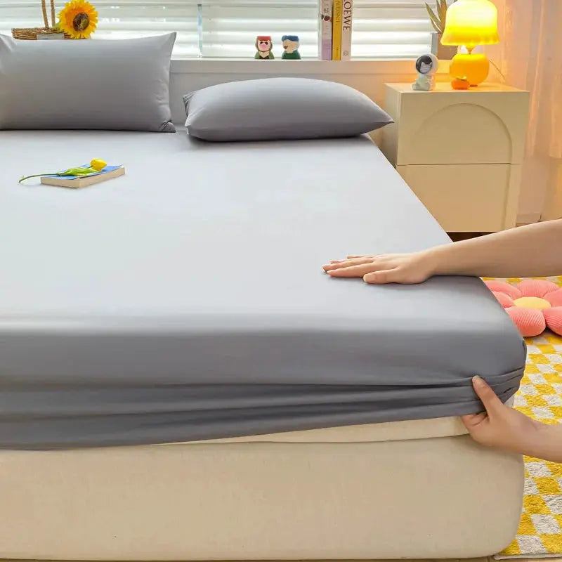 Fitted Bed Sheet | Soft Cotton | Solid Color | Twin Full Queen King