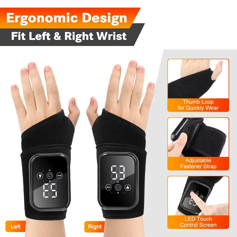 Electric Heating Wrist Brace | Vibration Massage | Rechargeable