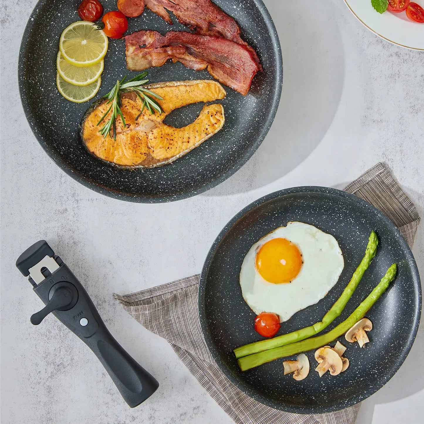 Induction Cookware Set 10 Pieces, Nonstick Pots and Pans Set with Removable Handles, for All Hobs, Stackable Design, Dishwasher/ from PriceLows™
