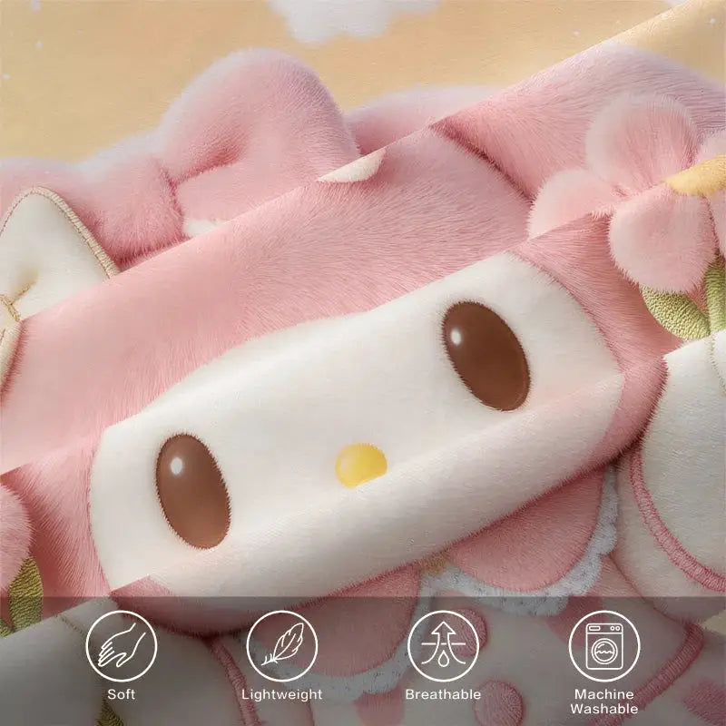 Sanrio My Melody Sanrio Fitted Sheet Set Kawaii Cute Anime Bed Sheet Pillowcases Kids Girls Bedroom Soft Cartoon Mattress Cover from PriceLows™