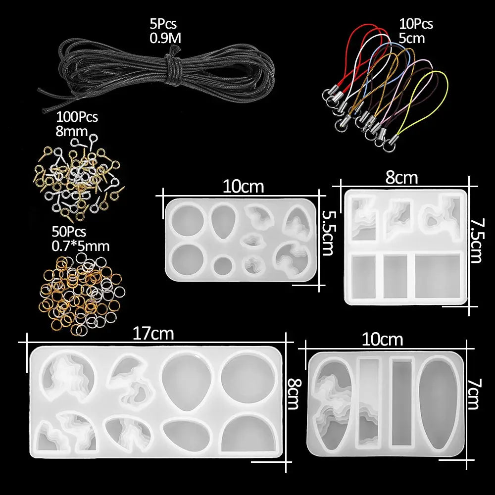 Silicone Resin Mold Kit | Jewelry Making Supplies | With Epoxy And Dried Flowers
