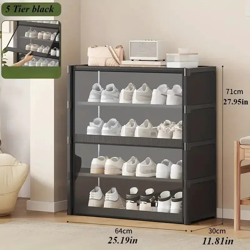 Dust-Proof and Transparent Large-Sized High-Shoe Rack, Shoe Cabinet, Suitable for 5-9 Levels of Storage, Can Accommodate 12-24 Pairs of Shoes Sports Shoe Rack Organizer, Shoe Cabinet, Closed Shelf, Shoe Rack Support Piece, Su from PriceLows™