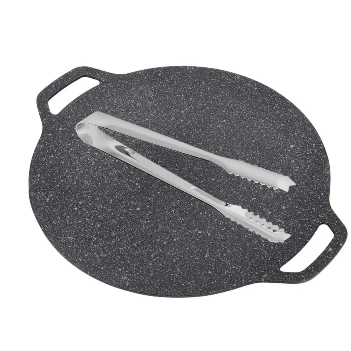 Grill Pan | Marble Nonstick Coating | Round With Handle | Baking, Grilling, BBQ