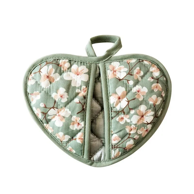Oven Mitts | Heat Resistant | Heart Shaped Design | One Size