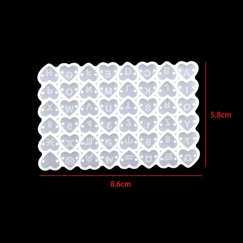 Square Heart Silicone Resin Mold For Diy Charms