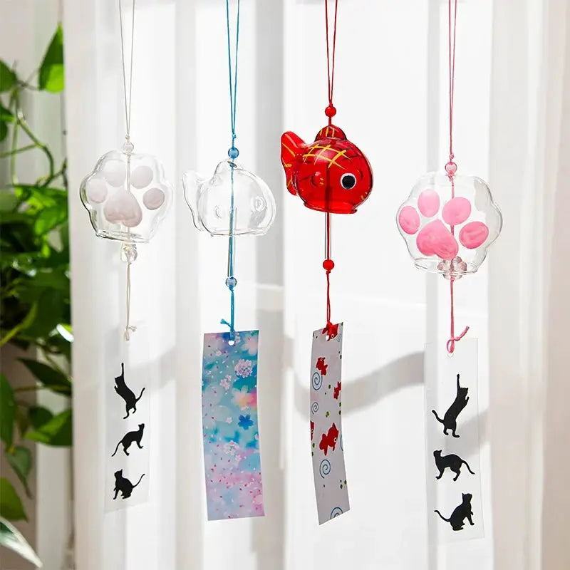 Stained Glass Wind Chimes Small Golden Fish Wind Chimes Can DIY Hand-painted Outdoor Hanging Ornaments Birthday Gift Crafts from PriceLows™