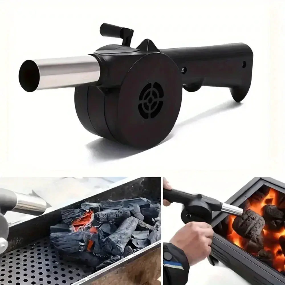 Barbecue Fan | Hand Cranked | Mini Portable | Outdoor Camping
