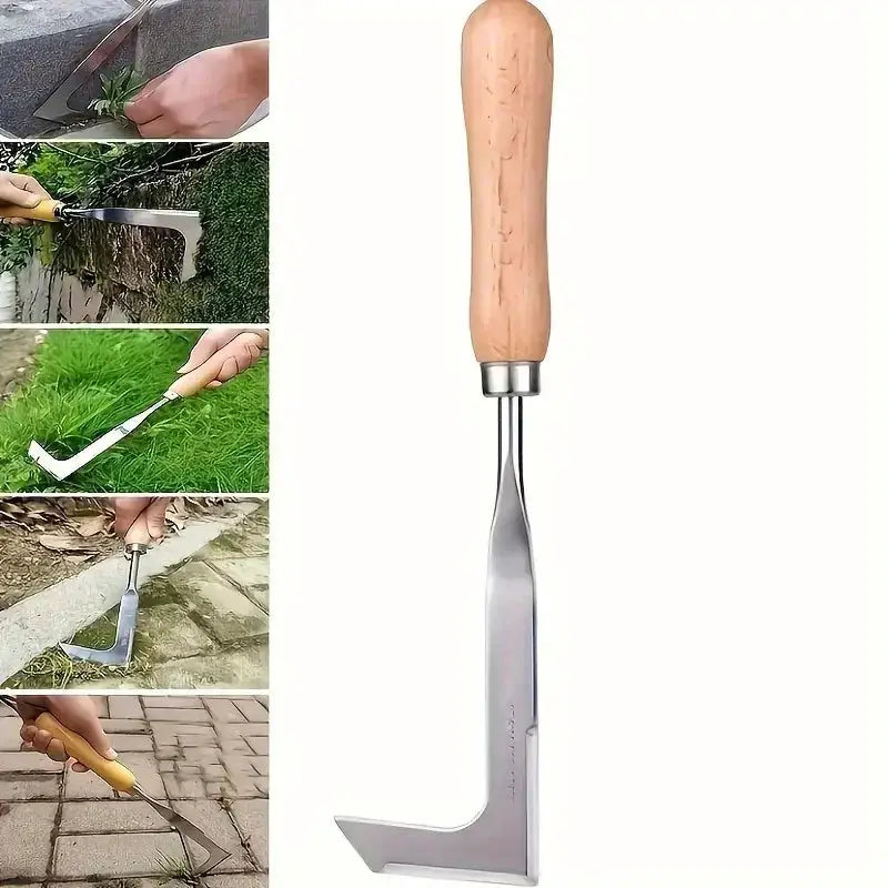 1pc 13.5inch L-shaped Stainless Steel Gap Weeding Tool Garden Hand Tool, For Clearing Weeds On Yard, Patio, Driveway from PriceLows™
