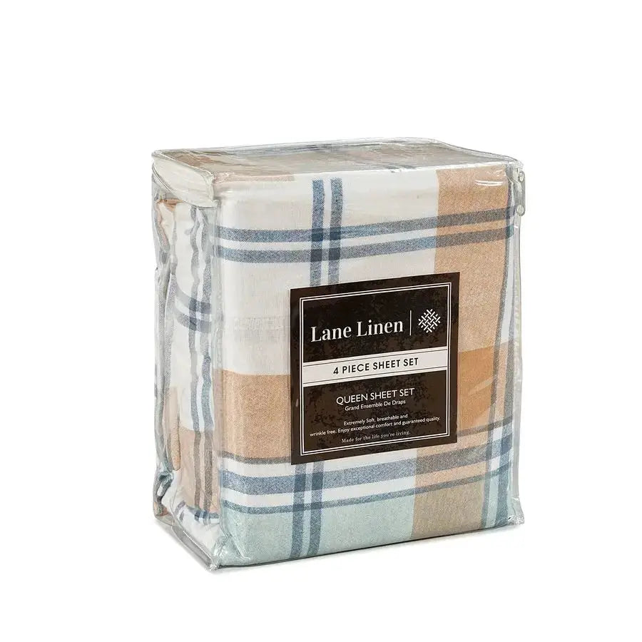 100 Cotton Queen Flannel Sheets Set Brushed for Extra Softness Lightweight amp Durable Cotton Flannel 15 Deep Pocket Queen Sheet from PriceLows™