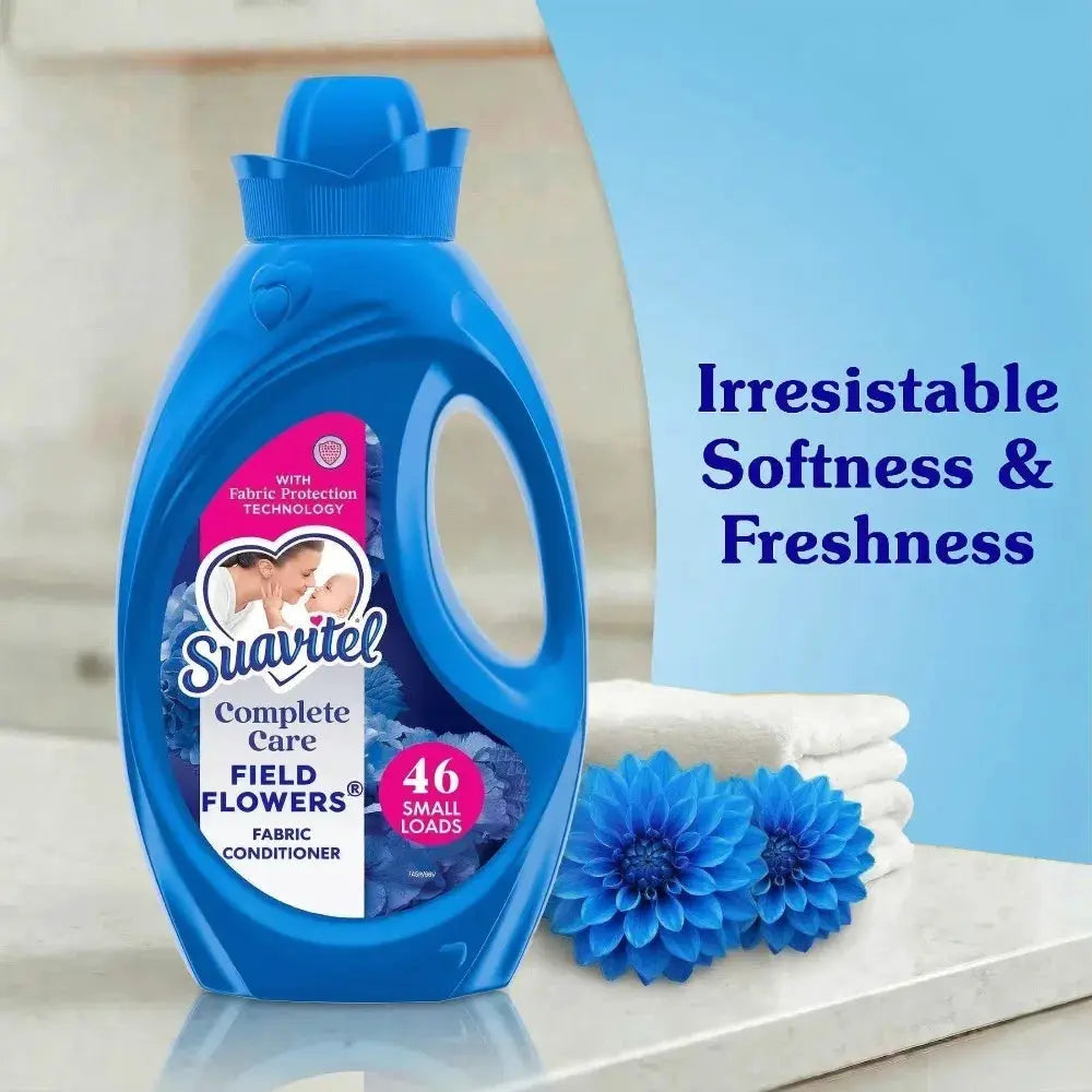 Liquid Fabric Conditioner | Field Flowers Scent | Wrinkle Reduction | 46 Fl Oz