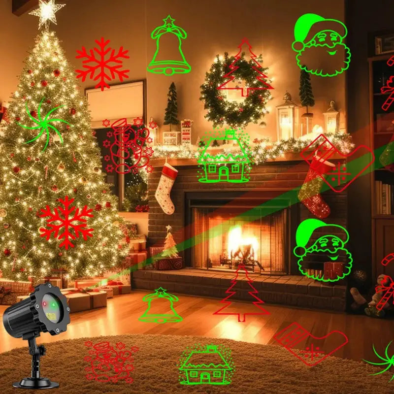 Landscape Laser Projector | IP65 Waterproof | Red Green Beam | Holiday Decor