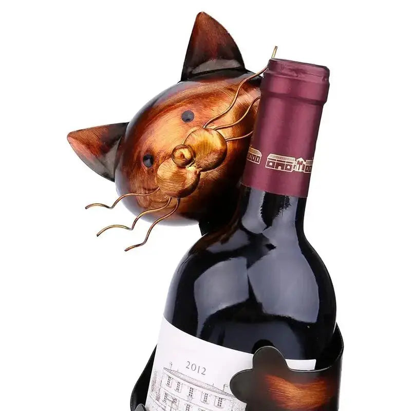 Wine Bottle Holder Collectible Tabletop Decor Wine Rack Cute Cat Figurine Wine Bottle Keeper for Display and Storage Accessorie from PriceLows™