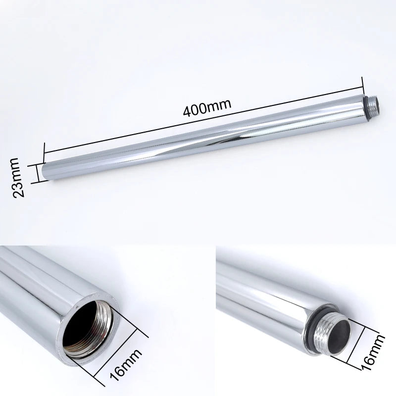 Shower Extension Rod | Round 40cm | Stainless Steel Gray