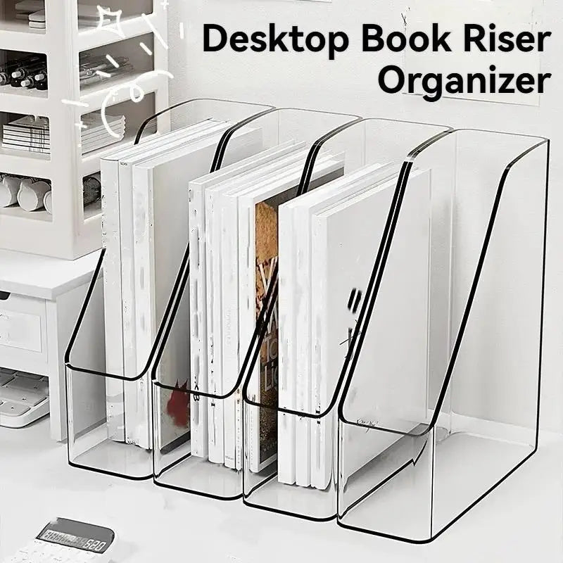 Desk File Organizer | Acrylic Material | Transparent Desk Tray | One Size