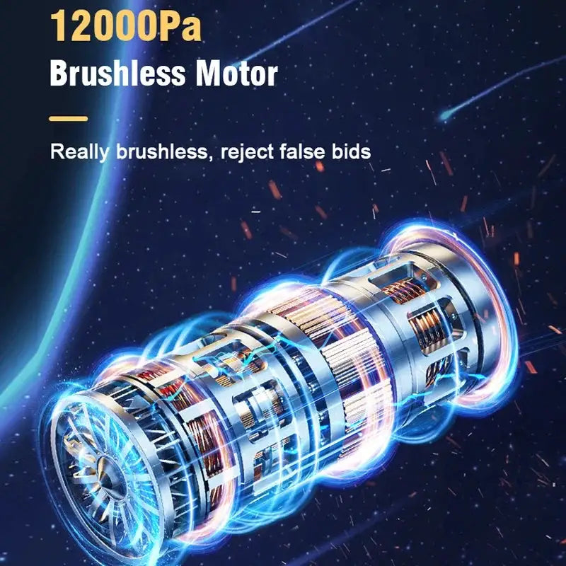 Brushless Car Vacuum Cleaner Cordless Handheld Auto Vacuum Home & Car Dual Use Mini Vacuum Cleaner with Builtin Battrery from PriceLows™