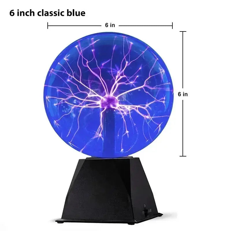 8 Inch Sound Control Magic Plasma Ball Lamp LED Night Light Atmosphere Touch Glass Plasma Light Christmas Party Decor Lighting from PriceLows™