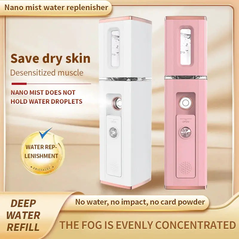 Portable Nano Facial Mist Sprayer | USB Rechargeable | Cold Spray | Travel And Home Use
