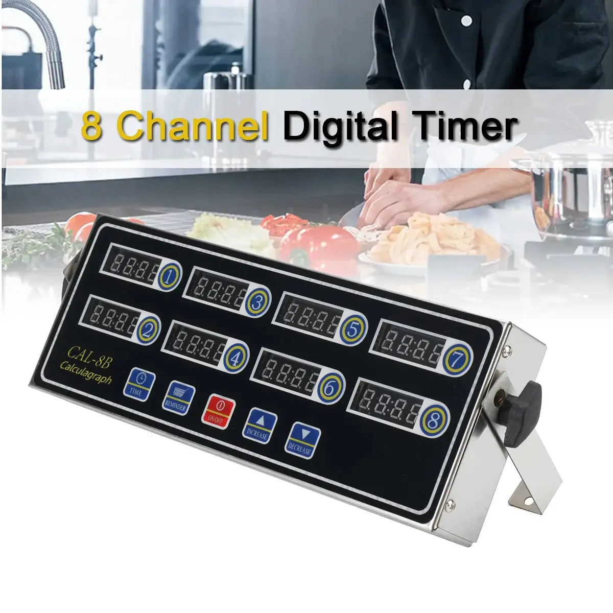 8-Channel Digital Kitchen Timer Portable Calculagraph Digital Timer Loud Alarm Reminder Cooking Timing Commercial from PriceLows™