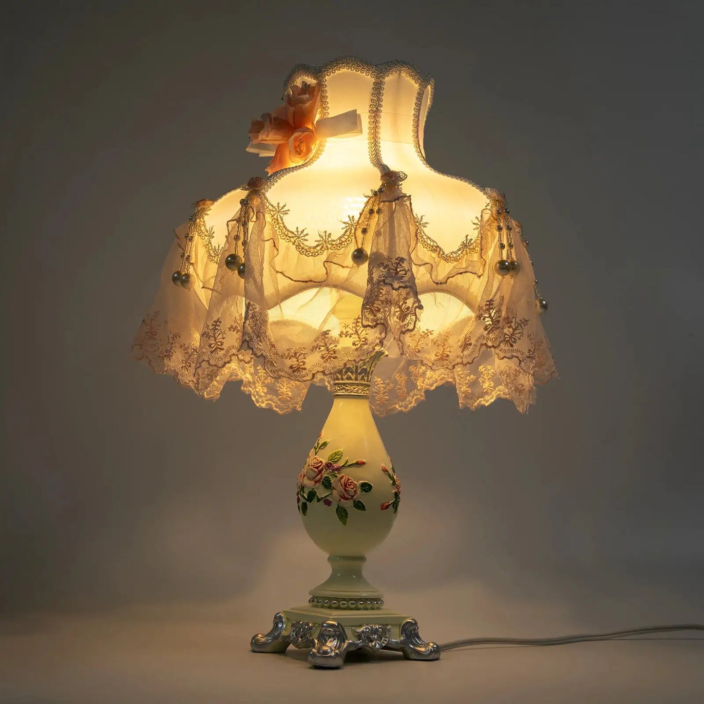 Princess Style Table Lamp LED Girl Creative Light Luxury Romantic Wedding Room Decoration Home Lighting Bedroom Bedside Lamp from PriceLows™