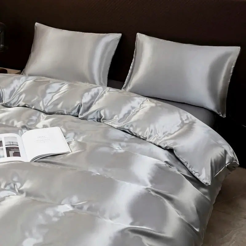Duvet Cover Set | Satin Finish | Solid Color | Multiple Sizes