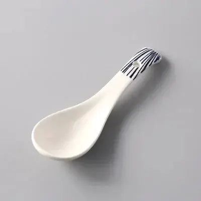 1Pcs Ceramic Spoon Multi-Function Glaze Porcelain Japanese Scoop Porridge Soup Spoon Tableware Restaurant Household Kitchenware from PriceLows™
