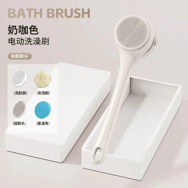 Electric Bath Brush | Long Handle | Automatic Back Scrub | All In One