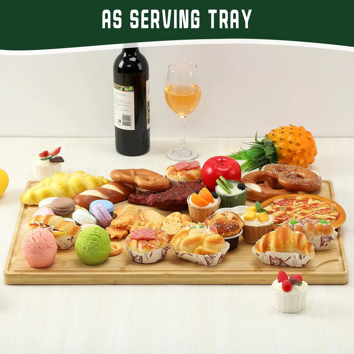 Extra Large Wood Fiber Cutting Board 24x16 Inch, Thick and Durable Eco Friendly | Wood | Home Use | Home