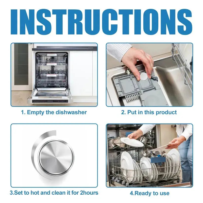 Dishwasher Cleaning Tablets | Stain Removal | Descaling Power | Universal Fit