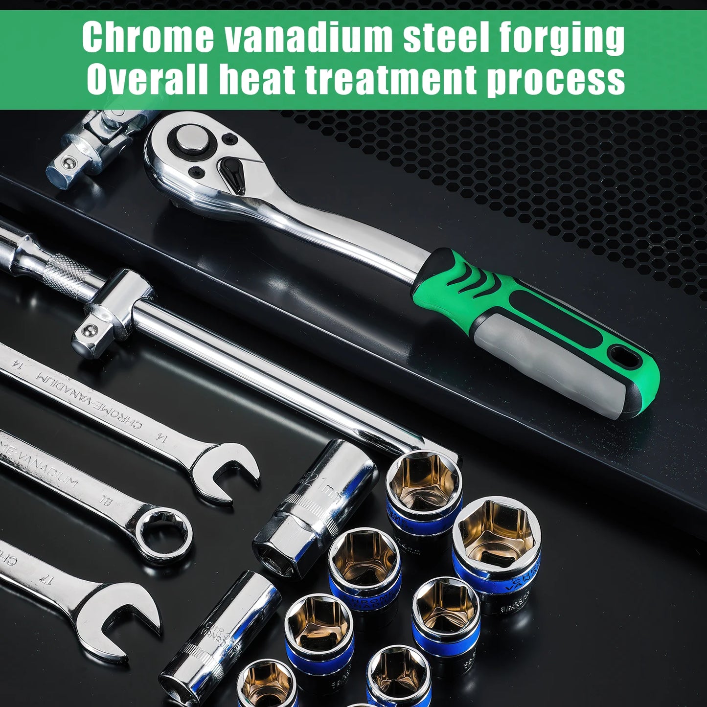 37pcs/set Socket Wrench Ratchet Set Repair Tools Chrome Vanadium Steel Wrench Multi-Varieties Efficient Ratchet Wide Application from PriceLows™