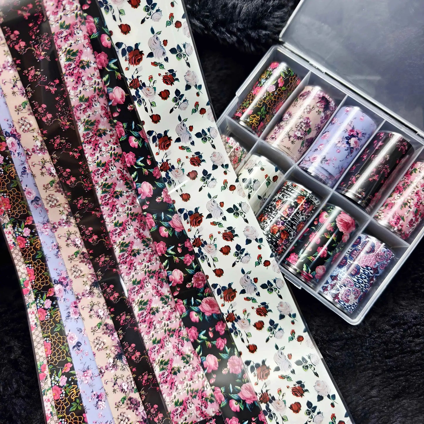 10Rolls Halloween Flower Plaid Angel Marble Bow Nail Foils Transfer Paper Nail Art Stickers Decal Nails Decoration from PriceLows™